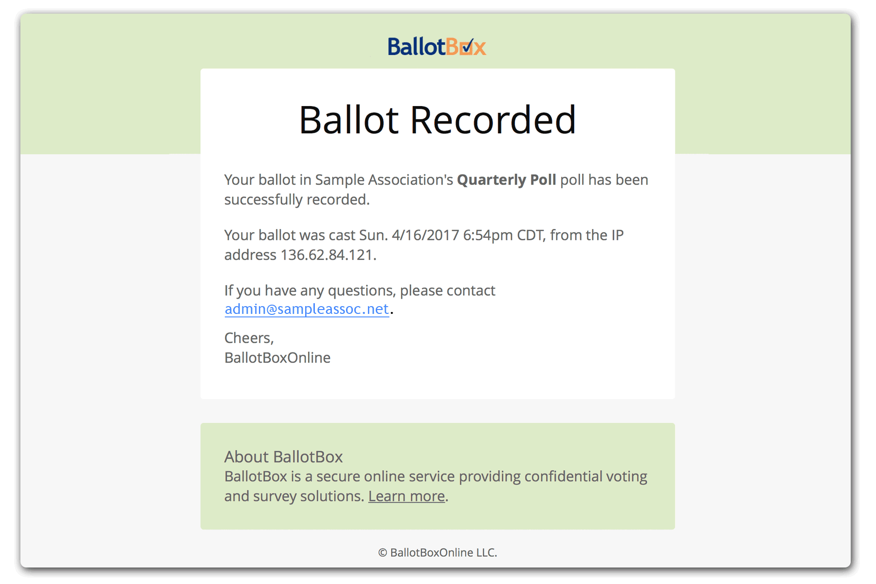 BallotBox records the votes